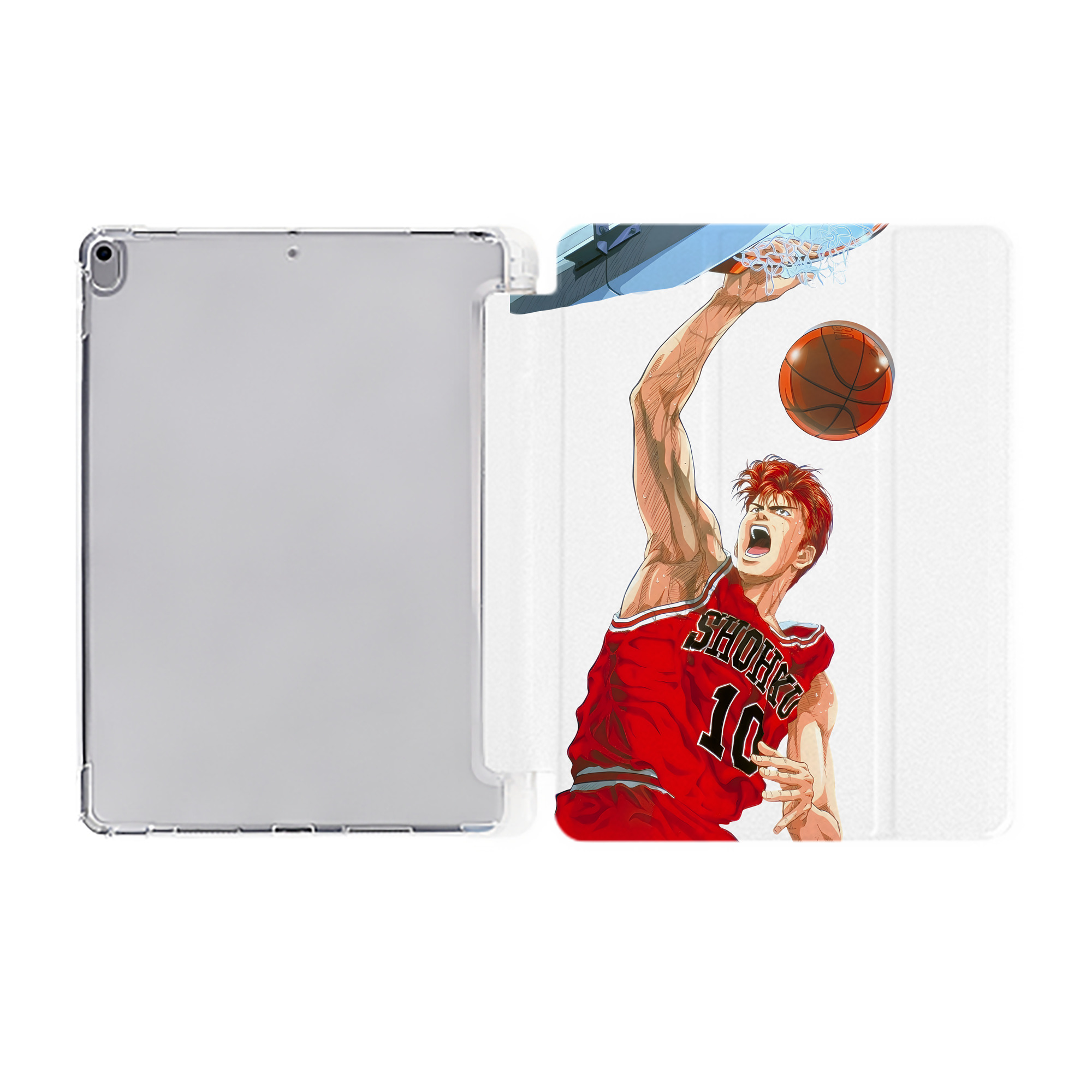 （画像用） SLAM DUNK／スラムダンク IPad ケース ペン収納付き 三つ折りスタンド PUレザー×シリコン 対応機種9.5/10.5/10.9インチ